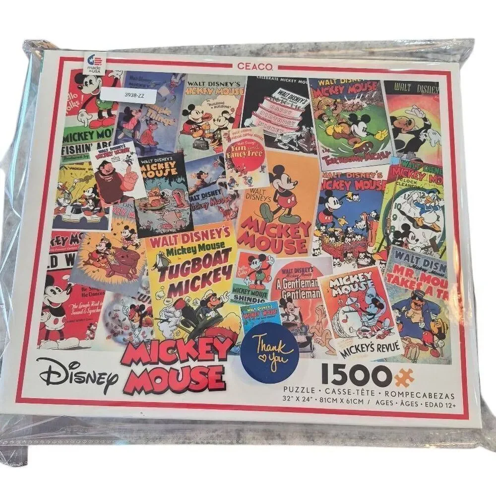 Ceaco Disney Mickey Mouse 3402-1 1500 pc Jigsaw Puzzle, USED, Box Damaged